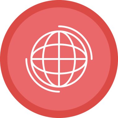 dünya haritası simgesi, vektör illüstrasyonu