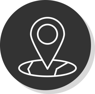 harita işaretleyici simgesi, vektör illüstrasyonu basit tasarım