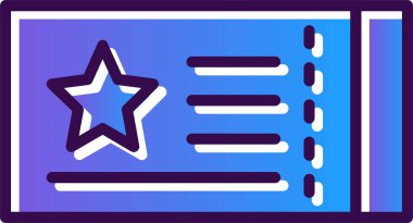 bilet ikonu vektör illüstrasyonu