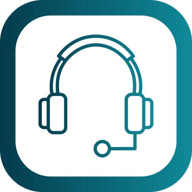 Kulaklık simgesinin vektör illüstrasyonu 