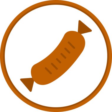 Bir sosis simgesinin vektör çizimi