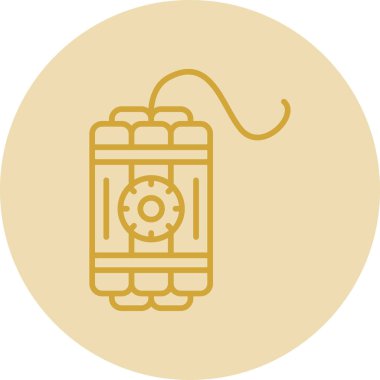 dinamit simgesi, vektör illüstrasyonu basit tasarım