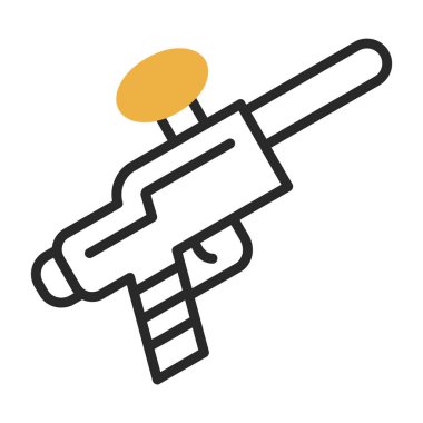 Paintball tabancası simgesi, vektör illüstrasyonu 