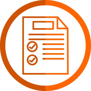 Belge simgesinin vektör illüstrasyonu 