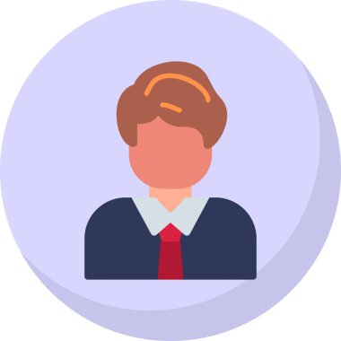 Yönetici düz simgesinin vektör illüstrasyonu 