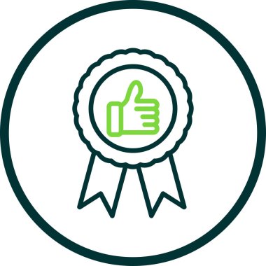 Rozet simge vektör çizim