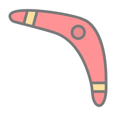 Çizgi film kırmızı renkli simgenin vektör çizimi