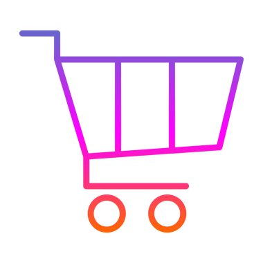 Alışveriş arabası ikonu, illüstrasyon 