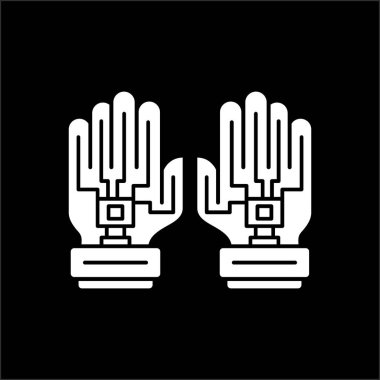 VR Eldivenleri veya Veri Eldivenleri Simgesi, vektör 