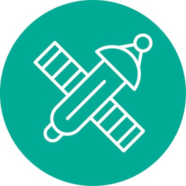 uydu simgesi, vektör illüstrasyonu basit tasarım