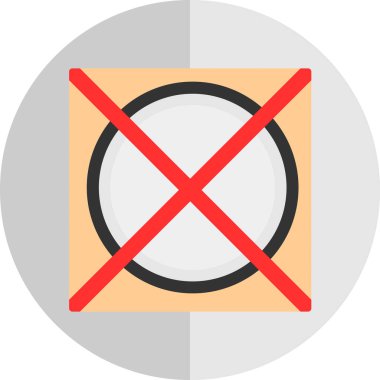 Yasak işaret simgesi düz stil