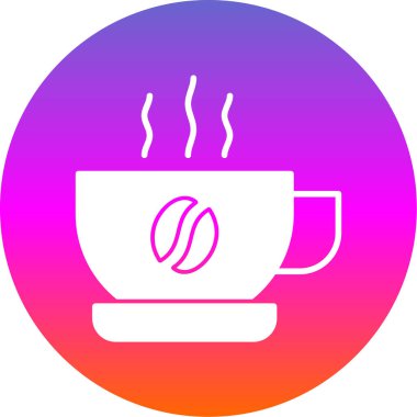 sıcak kahve ikonu, vektör illüstrasyonu