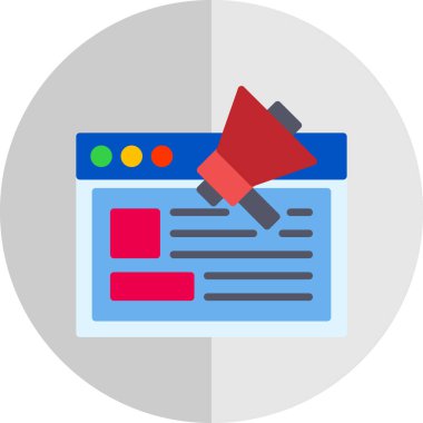 reklam simgesi modern vektör illüstrasyonu 