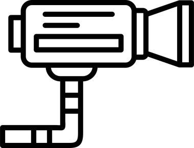 CCTV kamera simgesi, vektör illüstrasyonu