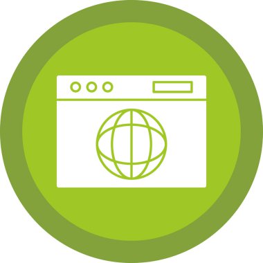 Web tarayıcı simgesi vektör illüstrasyonu 
