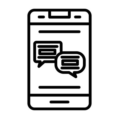 Sohbet mesajları vektör çizgisi simgesi, g