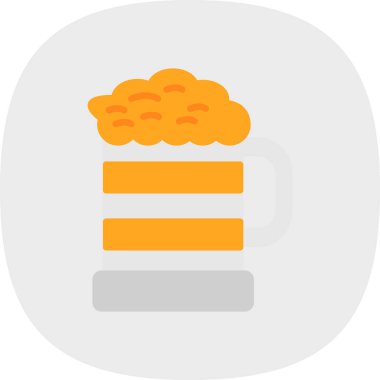 Bir bardak bira ikonu, vektör illüstrasyonu basit tasarım