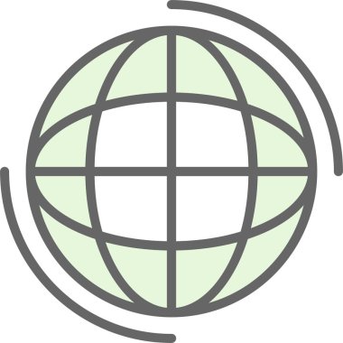 Küre. Web simgesi basit illüstrasyon