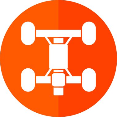 Araba simgesinin vektör illüstrasyonu