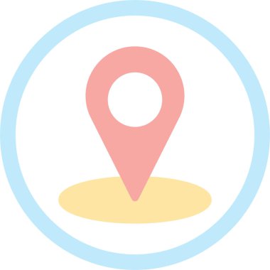 konum pin simgesi, vektör illüstrasyonu basit tasarım