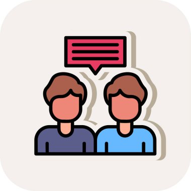 Konuş. Web simgesi basit illüstrasyon