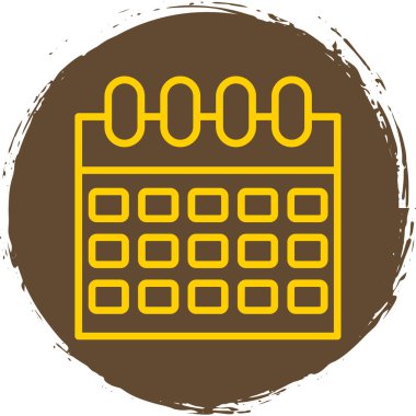 Takvim simgesi, vektör illüstrasyonu basit tasarım