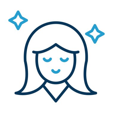 kadın avatar simgesi, vektör illüstrasyonu 