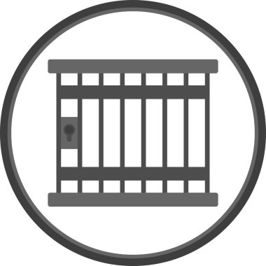 çit simgesi, basit vektör illüstrasyonu