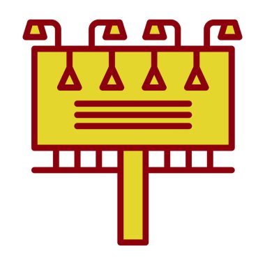 reklam panosu simgesi, vektör illüstrasyonu basit tasarım