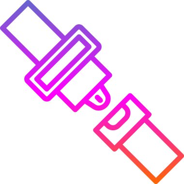 Emniyet kemeri kutsal kişilerin resmi, vektör çizim 