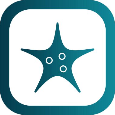 soyut arkaplanda izole edilmiş denizyıldızı simgesi