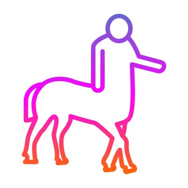 Centaur simgesi, ince çizgi biçimi 