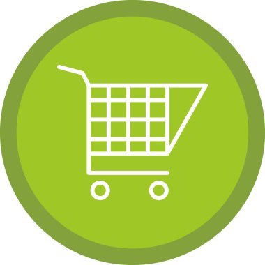 Alışveriş arabası simgesi, vektör illüstrasyonu