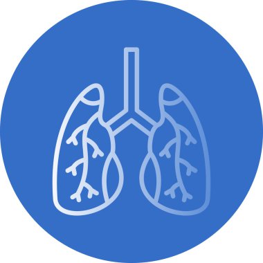 akciğerler web simgesi basit illüstrasyon 