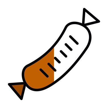 Bir sosis simgesinin vektör çizimi