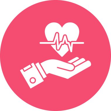 Kalp ikonu vektör illüstrasyonu