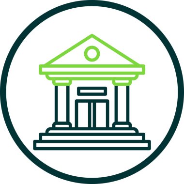 Adliye simgesinin düz çizimi