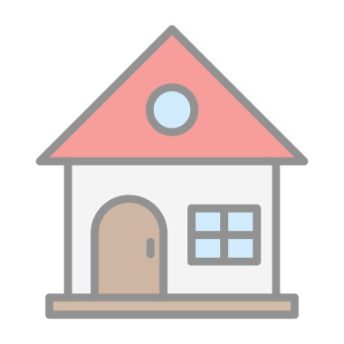ev web simgesi, vektör illüstrasyonu 