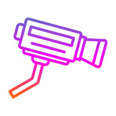 CCTV kamera simgesi, anahat stili