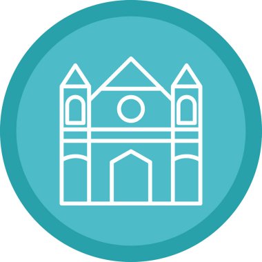 Kiliseye. Web simgesi basit illüstrasyon