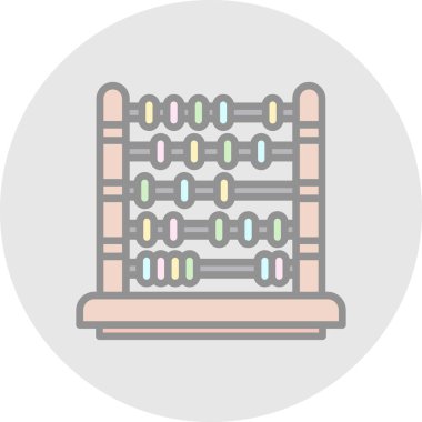 abacus düz vektör simgesi