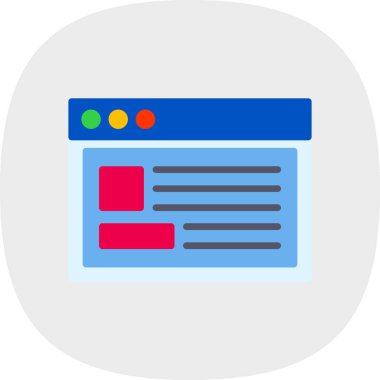 Web sayfası. Web simgesi basit illüstrasyon