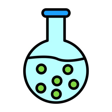 kimyasal şişesi kutsal kişilerin resmi, vektör çizim 