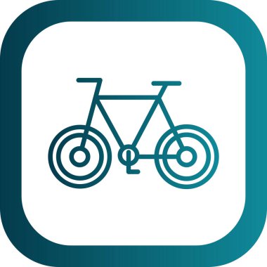 Bisiklet yassı simgesinin vektör illüstrasyonu