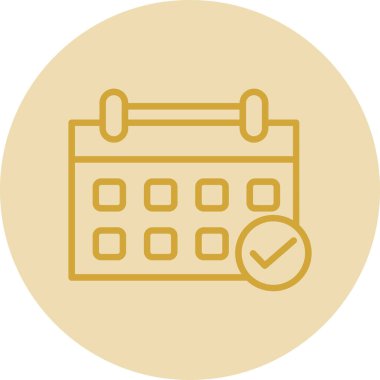 Takvim simgesi, vektör illüstrasyonu basit tasarım