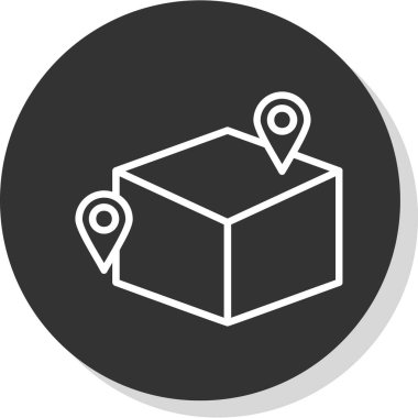 konum haritası konumu simgesi katı biçimli