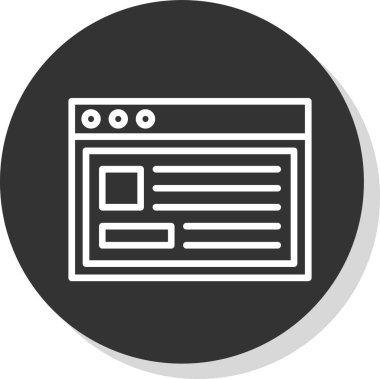 Web sayfası. Web simgesi basit illüstrasyon