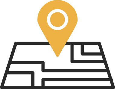 harita pin konumu simgesi düz biçimli