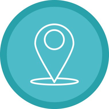 Harita işaretleyici simgesi, vektör illüstrasyonu 