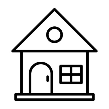 Ev. Web simgesi basit illüstrasyon